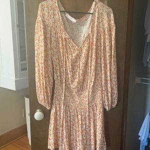 Flower print mini dress